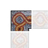 Diseño de mosaico de esquina de cuerda espiral