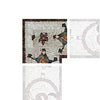 Ilustraciones de mosaico de esquina espiral botánica