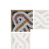 Arte de mosaico de esquina de espirales de bronce
