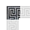 Arte de mosaico de esquina en blanco y negro de Versace