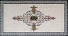 Bellissimo piano del tavolo da parete con pavimento in marmo a mosaico