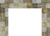 Chimenea de mosaico de azulejos - Patrón de espiral rectangular