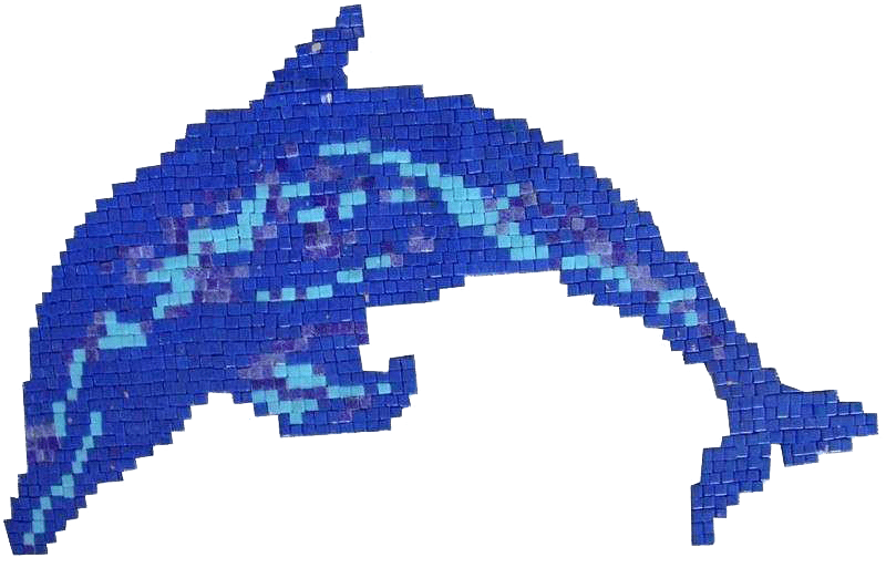 Delfín Mosaico de Vidrio Mozaico