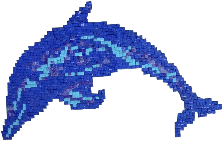 Golfinho Vidro Mosaico Mozaico