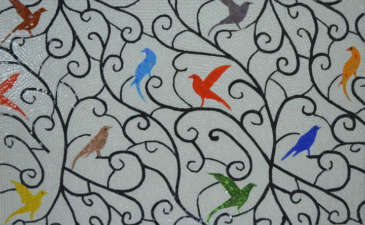Motifs de mosaïque - Les colibris