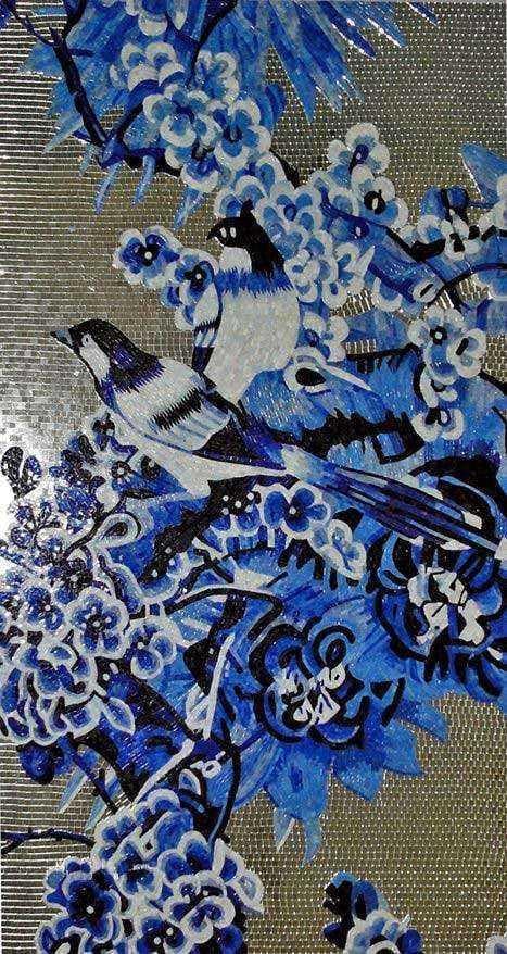 Arte em Mosaico - Pássaros Roaming Mozaico