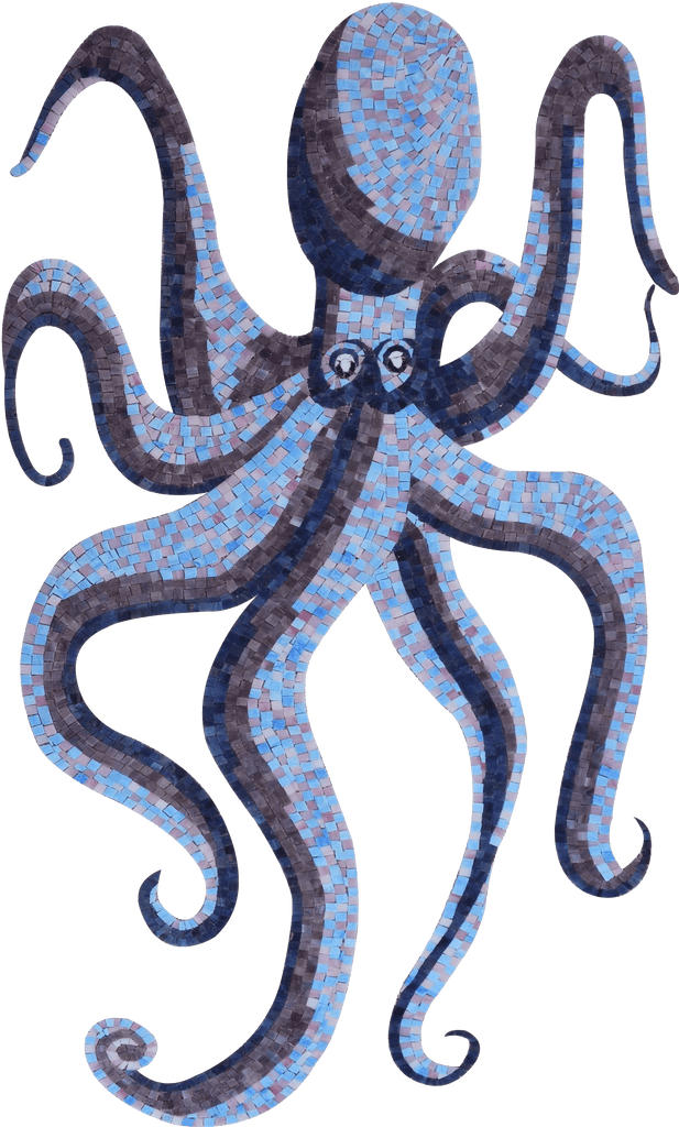 Стеклянный осьминог - Мозаика для бассейна
