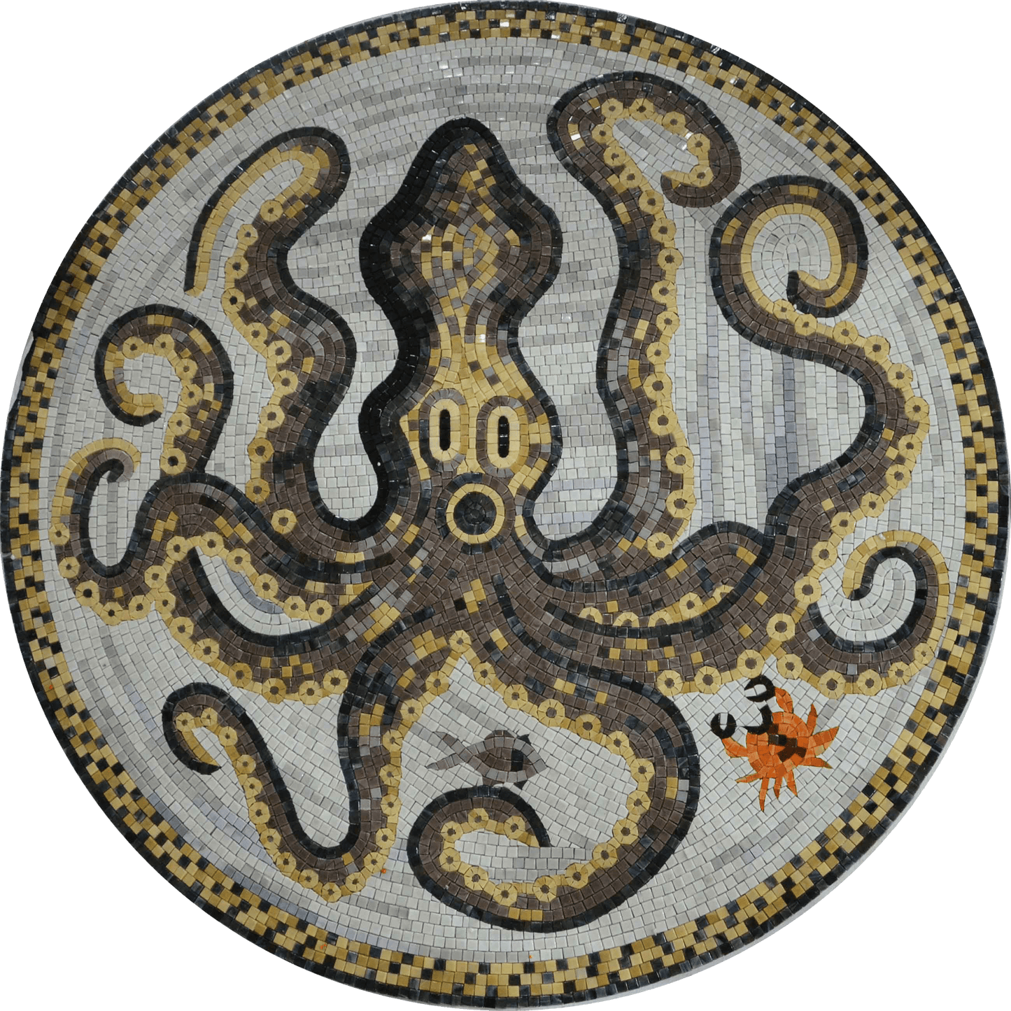 Seemosaik-Entwurf der erdigen Krake