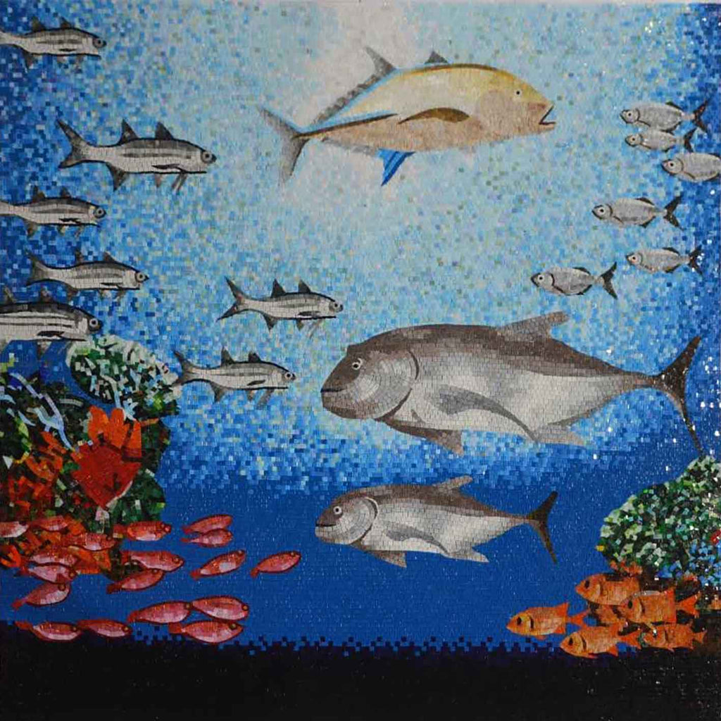 Swimming Fish - Pool Tile Art