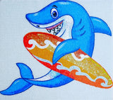Aussie der Surfer-Haifisch - Comic-Mosaik