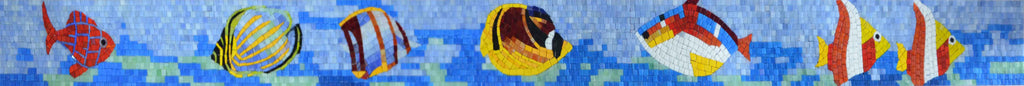 Colorido mosaico de peces