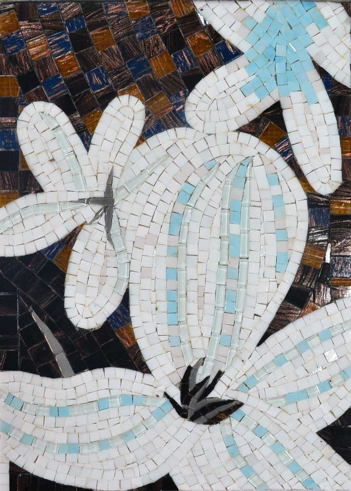 Mosaic Tile Art - Mosaic Lilies Mozaico