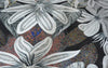 Obra de mosaico - Las flores grises