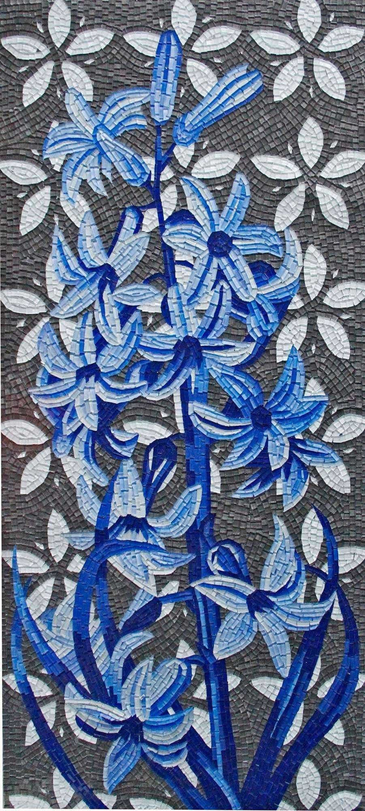 Design de Mosaico Floral - Toque de Mosaico Azul