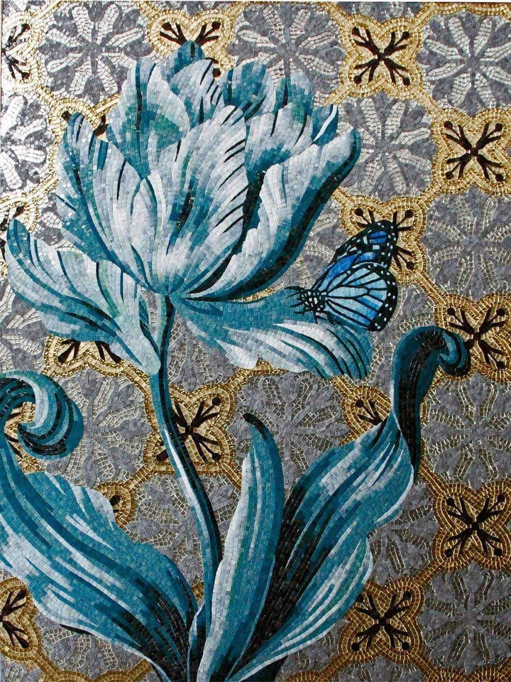 Art floral en mosaïque - Mozaico de fleur de lagon