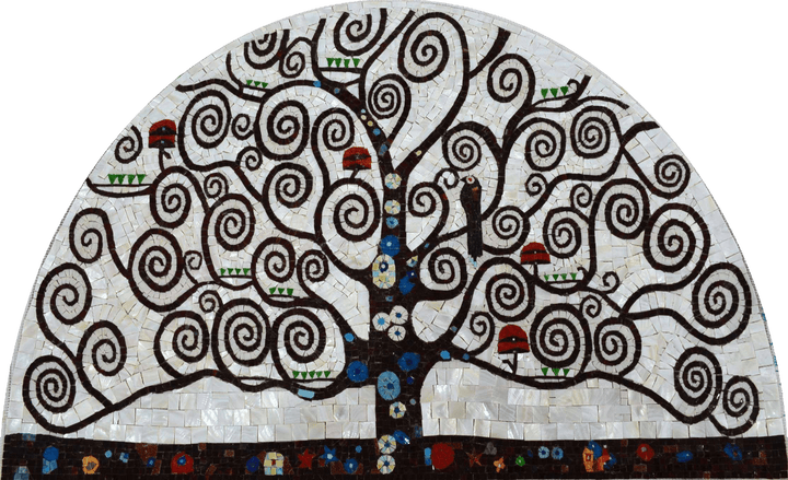 Art de la mosaïque - Spirales d'arbre de vie Mozaico