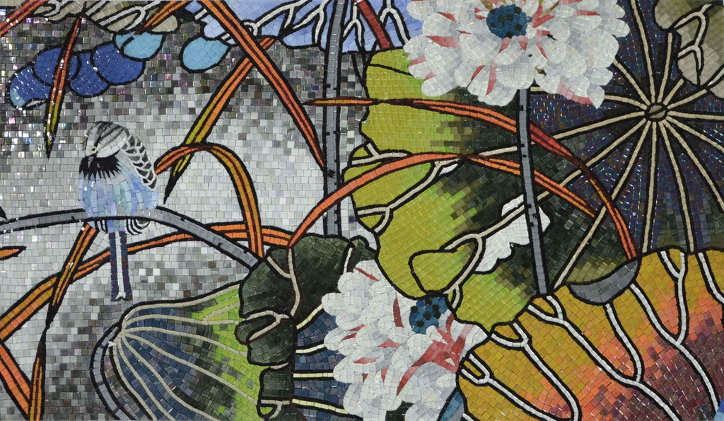 Стеклянная цветочная мозаика - Руми
