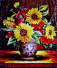 Arte de parede em mosaico - Flores do Sol Mozaico