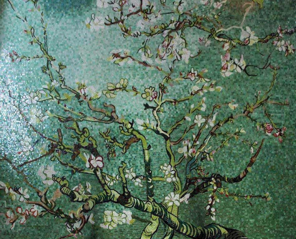 Mosaikfliesenkunst - Grüner Baum Mozaico