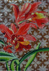 Red Lilies - Glass Mosaic Mural Mozaico