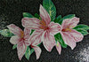 Стеклянная мозаика - Три розовых анемона Mozaico