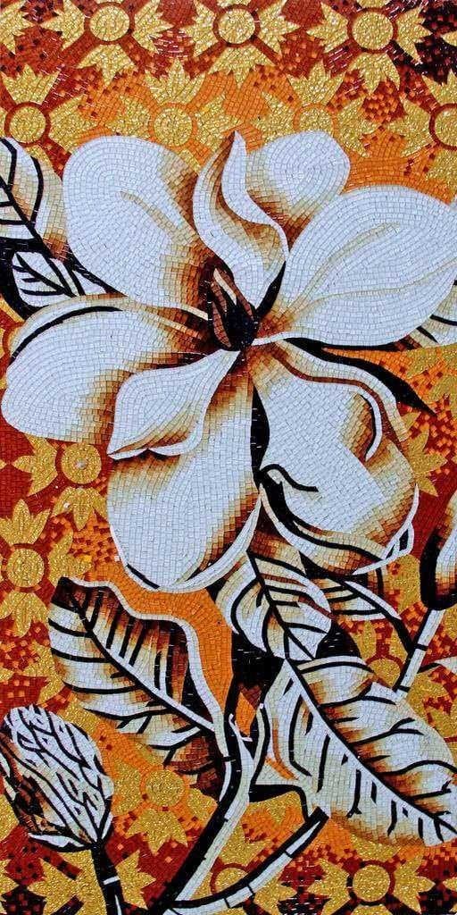 Mosaïque en Verre - Mozaico Fleur Blanche