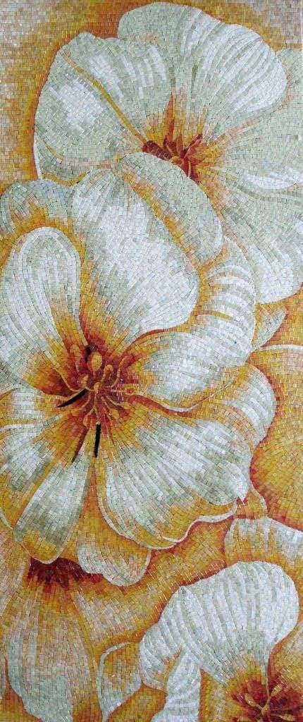 Arte em mosaico de flores - Bright On Bright Mozaico
