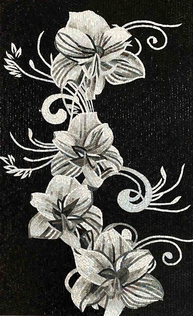 Art de carreaux de mosaïque florale Kolam