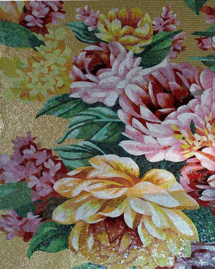 Idéias de arte em mosaico - Pastel Blooms Mozaico