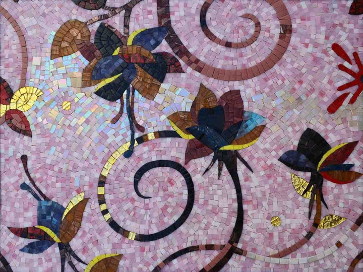 Arte em Mosaico - Flores de Outono Mozaico