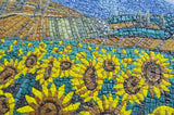Поле подсолнухов Репродукция Ван Гога - Искусство стеклянной мозаики