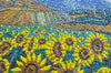 Reprodução de Van Gogh com Campo de Girassóis - Arte em Mosaico de Vidro