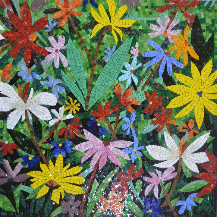 Spritzer von Blumen-Mosaik