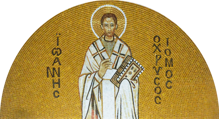 Saint Jean Chrysostome - Murale en mosaïque de verre