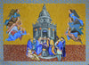 Reproducción del arte del frontón del mosaico de la catedral de Orvieto
