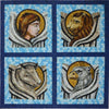Los Símbolos de los Cuatro Evangelistas Arte Mosaico Religioso