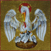 Arte em mosaico de vidro - O Santo Pelicano