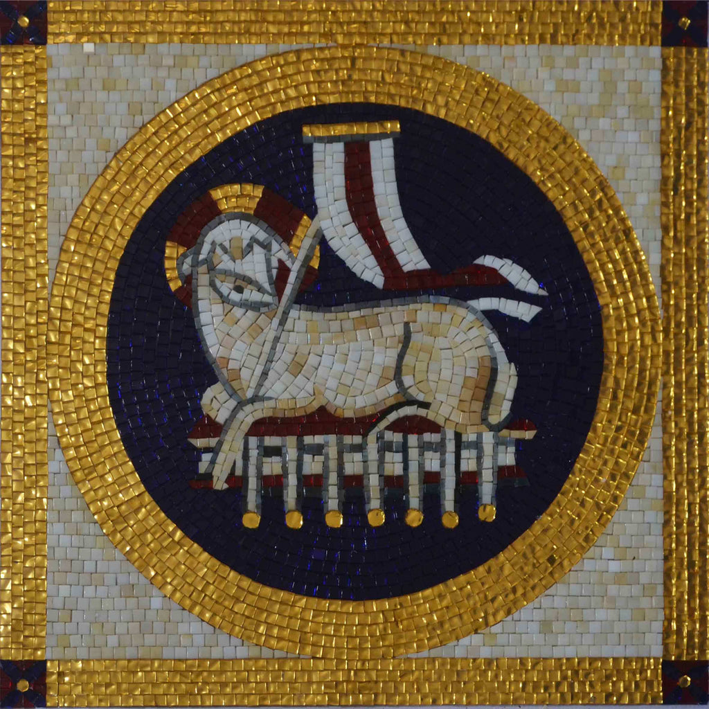 Mosaico cristiano - Cordero de Dios