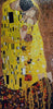 Gustav Klimt Der Kuss“ – Glasmosaik-Reproduktion „Mozaico“.