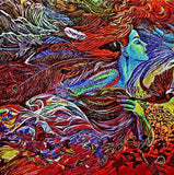 Lady Of Feathers - Abstract Mosaic Artwork Mozaico
