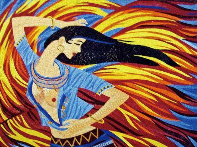 Arte em mosaico - Princesa Jasmine de Aladdin"" Mozaico