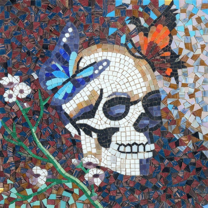 Calavera - Arte murale a mosaico