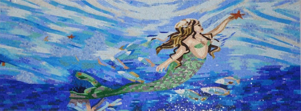 Mosaico de sirena - Diseño de sirena