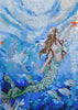 Sirène atteignant l'étoile - Mosaïque de verre
