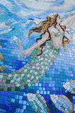 Sereia Alcançando a Estrela - Mosaico de Vidro