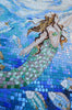 Sirena alcanzando la estrella - Mosaico de vidrio