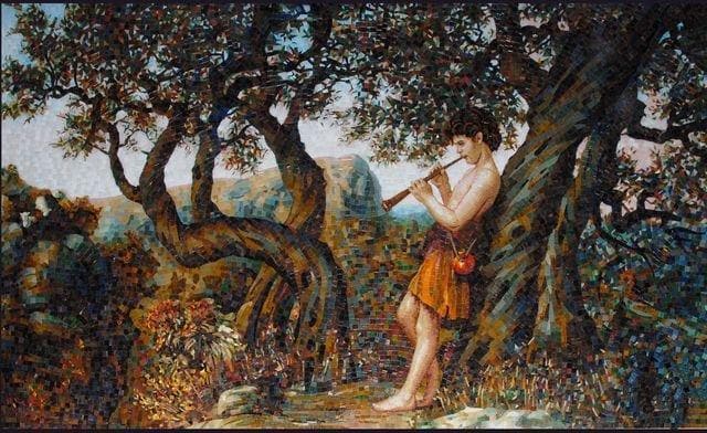 Música da floresta em mosaico