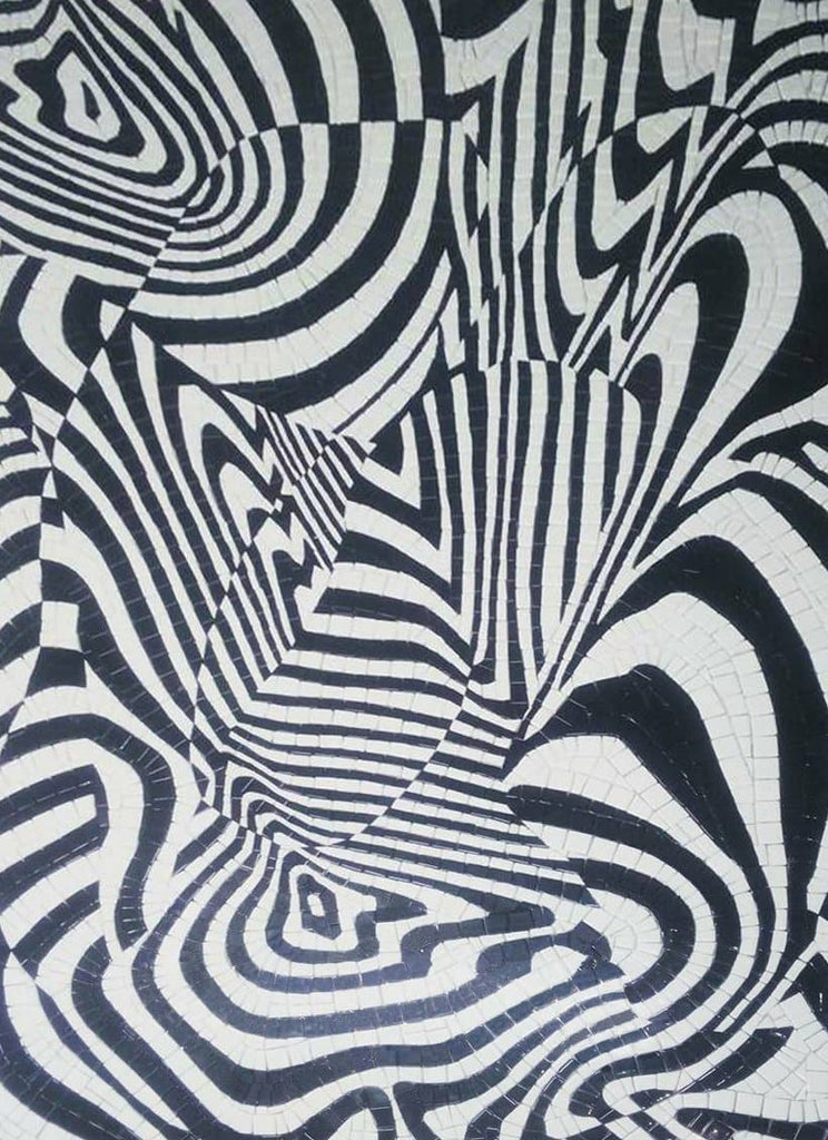 Ilusão da Zebra - Padrão de Mosaico Abstrato