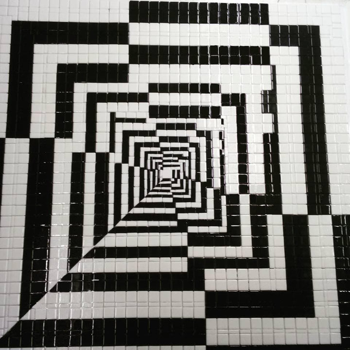 La ilusión del pasillo - Arte abstracto del mosaico