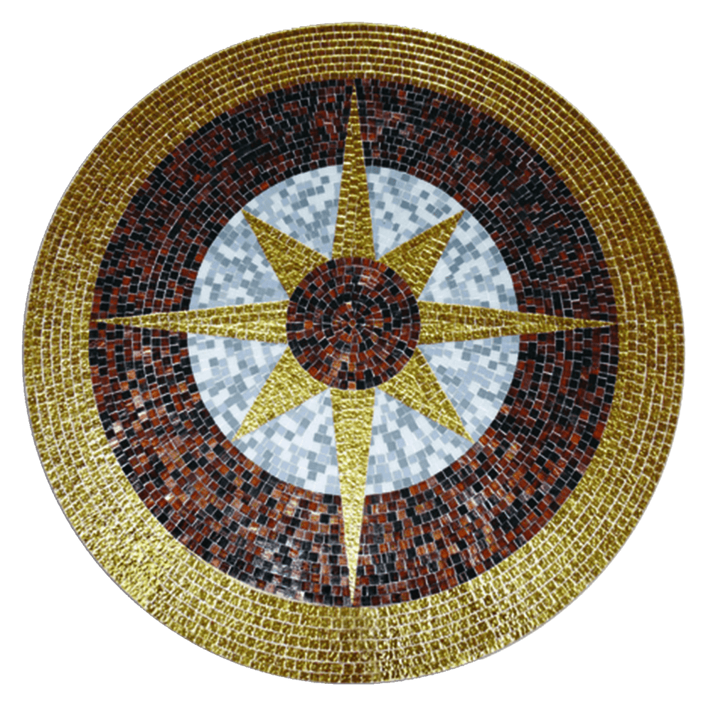 Nudara - Medallón Mosaico Brújula